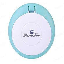 Creative usb portable small fan make-up mirror（z021）two wind speed, fast drying nail polish, mascara and other beauty makeup  light green Camping & Hiking z021