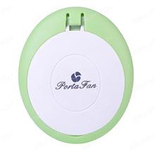 Creative usb portable small fan make-up mirror（z021）two wind speed, fast drying nail polish, mascara and other beauty makeup Green Camping & Hiking z021