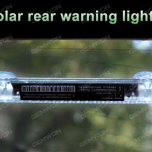 High bright solar power LED white Light （SY-001）rear-end strobe lamp emergency warning light with sucker for car vehicle truck (white) Solar Charge SY-001