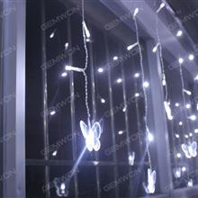 LED butterfly ice bar lights light string（ dc-112） butterfly string lights, 220V 3.5 meters 96 LED Christmas Lights for garden, patio, wedding, party, bedroom, outdoor decoration Is white light LED String Light dc-112