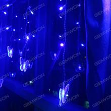 LED butterfly ice bar lights light string（ dc-112） butterfly string lights, 220V 3.5 meters 96 LED Christmas Lights for garden, patio, wedding, party, bedroom, outdoor decoration Blue light LED String Light dc-112