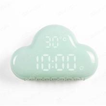 Cloud alarm clock, LED electronic thermometer alarm clock, Green Other Cloud alarm clock