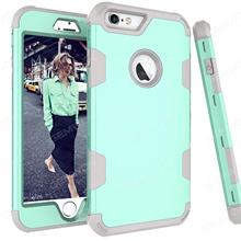 iphone7 plus Silicone armor Mobile phone shell, Three in one silica gel PC color armor mobile phone anti fall, Green Case IPHONE 7 PLUS SILICONE ARMOR MOBILE PHONE SHELL