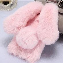 iPhone6 mobile phone shell, cute fluffy rabbit rabbit tail winter winter warm suit, charming long ears ultra-light protective cover phone shell (pink) Case IPHONE6