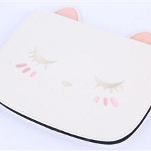 ipad mini1 / 2/3 mini4 cartoon stereo cat protection leather case (white) Case mini1/2/3/4