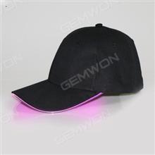 Light Up Hat, LED Glow Baseball Hat,Black  hat pink light Outdoor Clothing LED Hat