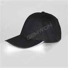 Light Up Hat, LED Glow Baseball Hat,Black hat white light Outdoor Clothing LED Hat