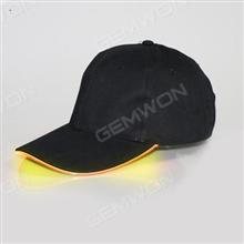 Light Up Hat, LED Glow Baseball Hat,Black hat yellow light Outdoor Clothing LED Hat