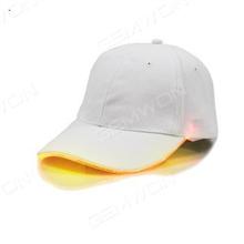 Light Up Hat, LED Glow Baseball Hat,white hat blue light Outdoor Clothing LED Hat