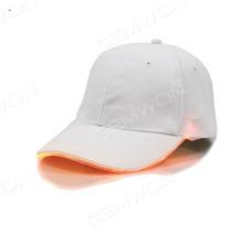 Light Up Hat, LED Glow Baseball Hat,white cap pink light Outdoor Clothing LED Hat