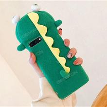 iphone 7 Cute plush mobile phone shell, Cute plush protective cover, Green dinosaur Case IPHONE 7 CUTE PLUSH MOBILE PHONE SHELL