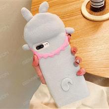 iphone 6 plus Cute plush mobile phone shell, Cute plush protective cover, Gray rabbit Case iphone 6 plus Cute plush mobile phone shell