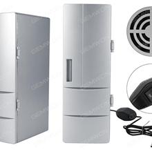 USB Mini Fridge, Domestic dual purpose heating refrigeration for vehicle refrigerator and car, Silvery Car Appliances USB Mini Fridge