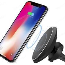 Wireless Car Charger 2-in-1 Air Vent Vehicle Holder for iPhone 8/iPhone 8 Plus/iPhone X/ Samsung Glaxy Note 8/S8/S8 Plus and All Qi-Enabled Devices - Black Car Appliances W3