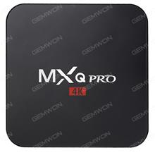 MXQ PRO Android 6.0 TV BOX 4K Quad Core  .Amlogic S905X . HD 1080p WIFI HDMI ,DDRIII 1GB Nand Flash 8GB.BLACK.EU Smart TV Box MXQ PRO