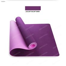 TPE Non-slip Linden Faillette Yoga Mat,Beginner Supported Learning,Environmental Scentless，660*1830*6mm，Dark Purple Exercise & Fitness 8066YJ