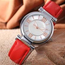 Lady quartz watch， red Smart Wear Lady quartz watch