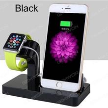 Desktop charger support,for android and iphone ,type-c Mobile phone ,with watch.5v-2A Black Charger & Data Cable N/A