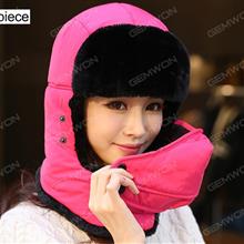 Winter Outdoor Sports Cap,Cold-proof Skiing Hat，Windproof Cycling Hat，Rose red Outdoor Clothing D-101