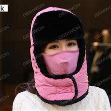 Winter Outdoor Sports Cap,Cold-proof Skiing Hat，Windproof Cycling Hat，Pink Outdoor Clothing D-101