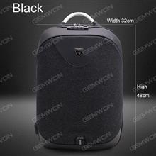 Burglarproof Backpack, USB charging stereoscopic digital storage anti-theft outdoor business Backpack, Black Other BURGLARPROOF BACKPACK