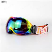 Outdoor High-end Fashion Ski goggles,Camping Climbing Glasses，Double-deck Anti-fog，Rainbow Glasses YH26anti-fog