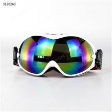 Outdoor High-end Fashion Ski goggles,Camping Climbing Glasses，Double-deck Anti-fog，White Glasses YH26anti-fog