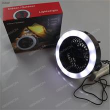 Outdoor Multi-fonction Rechargeable Fan light，Camping Tent Lamp，LED，Black Camping & Hiking HB16002