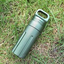 Outdoor Metal Seal Storage Waterproof Jar, Camping First-aid Medicine Bottle,Army Green Camping & Hiking N/A