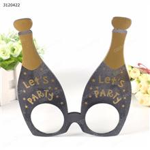 Christmas Black Champagne Carnival Party Glasses，Gathering Bar Spoof Glasses Glasses 45665
