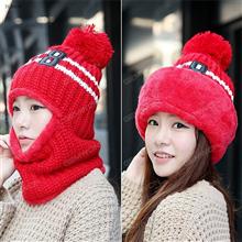 Winter Windproof Warmth Hat，Outdoor Cycling Earmuffs Cold-proof Wool Cap，Women，Red Outdoor Clothing 1023-57093