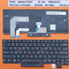 ThinkPad T470 BLACK FRAME BLACK (For Win8) US SN1360 Laptop Keyboard (OEM-B)