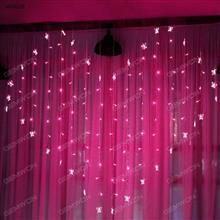 LED creative heart-shaped curtain lights(SH-002) holiday decorations string lights 220V pink light Decorative light SH-002