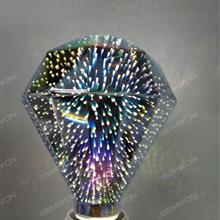 LED Colorful 3D Edison Retro Bulb（DP-3D）flat diamond shape E27 lamp LED Bulb DP-3D