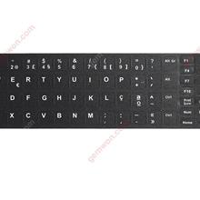 PO Keyboard Sticker,Black with White letter. Change keyboard language layout by stick lables on keyboard keys.(version 2) Sticker PO