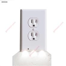 LED Wall Outlet GuideLight（MG-102） - Safety Power Outlet Wall Cover With LED Night Lights, Easy Snap On Outlet Cover Plate    Duplex Decorative light MG-102