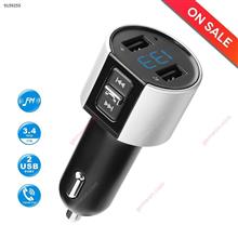Bluetooth FM Transmitter, Bluetooth Universal Car Charger MP3 Player Adapter Car Kit Hands Free Calling, Dual USB Ports Charge Car Appliances C26S