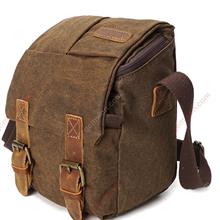 Outdoor DSLR One-shoulder Vintage Canvas Camera Bag，Travel Photography Essential Equipment,Brown Outdoor backpack 3229