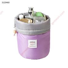 Outdoor Travel High Capacity Storage Bag,Cylinder Waterproof Make-up Wash Bag,Purple Outdoor backpack N/A