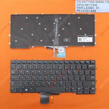 Dell Latitude 7370 E7370 BLACK(Without FRAME,Backlit） US N/A Laptop Keyboard (OEM-B)