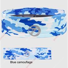 Multicolored Printing Sport Hair Belt,Yoga Sweaty Headscarf,Blue Camouflage Exercise & Fitness TW-BH-23
