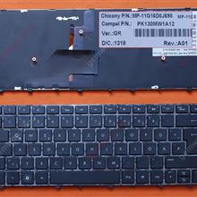 HP Folio 13 13-1000 13-2000 GLOSSY FRAME BLACK (Backlit) GR MP-11G16LAJ698 PK130MVV1A1G Laptop Keyboard (OEM-B)