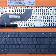 HP Probook 650 G1 655 G1 BLACK FRAME BLACK(With Point stick,WIN8) SP N/A Laptop Keyboard (OEM-B)