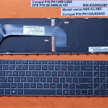 HP M6-1000  GLOSSY FRAME BLACK WIN8(Backlit) US PK130U92B15 9Z.N8MUC.20E CL2UC Laptop Keyboard (OEM-B)
