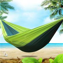 Outdoor Sports Camping Hammock,Double Parachute Yoga Cot Bed,Apple Green and Blackish Green,250*140CM Camping & Hiking JLS01