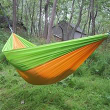 Outdoor Sports Camping Hammock,Double Parachute Yoga Cot Bed,Green and Orange Camping & Hiking JLS01