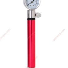 Outdoor Cycling Portable High Pressure Tyre Pump,Basketball Barometer Inflator,Red Cycling N/A