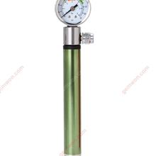 Outdoor Cycling Portable High Pressure Tyre Pump,Basketball Barometer Inflator,Green Cycling N/A