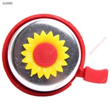 Outdoor Cycling Children Bicycle Bell,Sunflower Aluminium Bell,Red Cycling 665