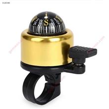 Outdoor Mountain Bike Compass ALLOY Bell,Camping Cycling Essential Tool,Yellow Cycling N/A